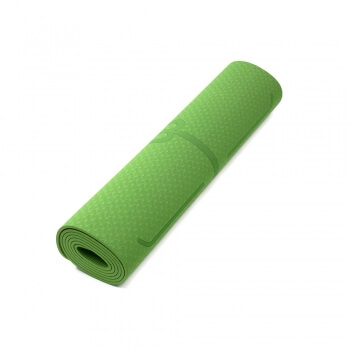 Коврик для фитнеса TPE 183*61*0.6 c рисунком (зеленый)-2