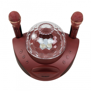 Беспроводная караоке система (2 микрофона, колонка) SOVA SD-308 Pink-3