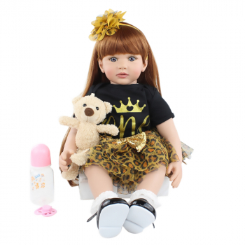 Мягконабивная кукла Реборн девочка Карина, 60 см-3